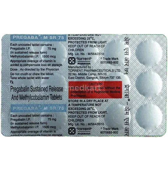 pregaba m sr 75mg tablet 15's